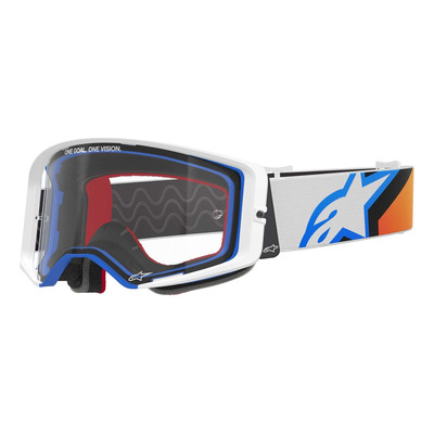 Masque cross Alpinestars Supertech Corp blue/orange – Clear