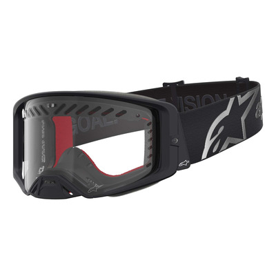 Masque cross Alpinestars Supertech Dura Air Fluid black/silver – Clear