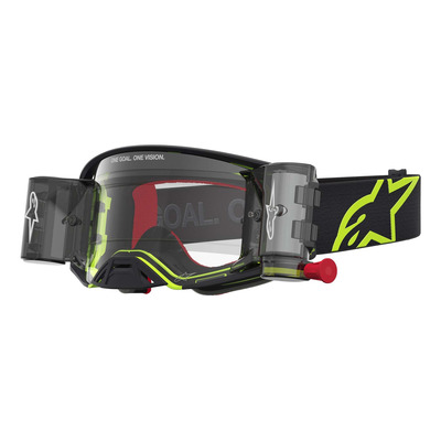 Masque cross Alpinestars Supertech Firma Roll-Off black/yellow fluo – Clear