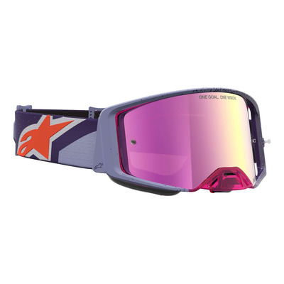 Masque cross Alpinestars Supertech Hiten purple/red – Iridium pink