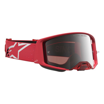 Masque cross Alpinestars Supertech Vesta red fluo/chrome – Iridium silver