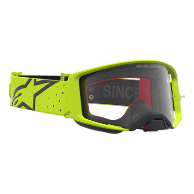Masque cross Alpinestars Supertech Vesta yellow fluo/black – Clear
