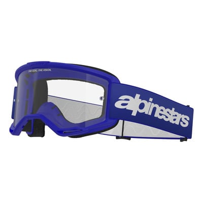 Masque cross Alpinestars Vision 3 Wordmark blue – Clear