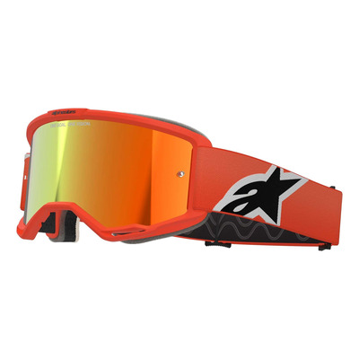 Masque cross Alpinestars Vision 5 Corp orange – Iridium Red
