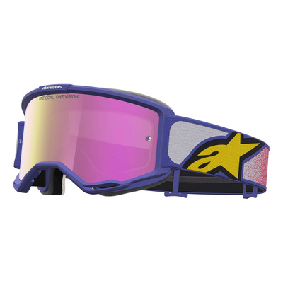 Masque cross Alpinestars Vision 5 Drag red/purple – Iridium pink