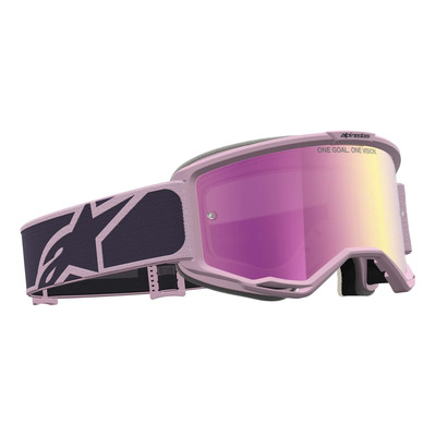 Masque cross Alpinestars Vision 5 Rora graystone/old pink– Iridium pink