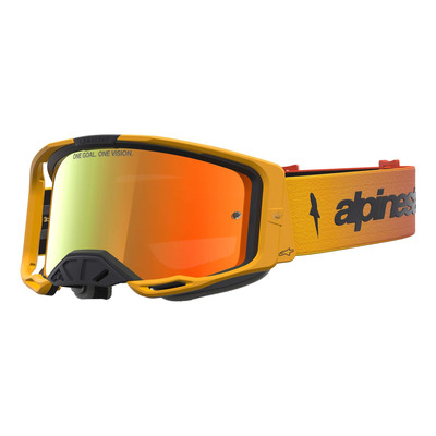 Masque cross Alpinestars Vision 8 Amber fire red/black – Iridium red