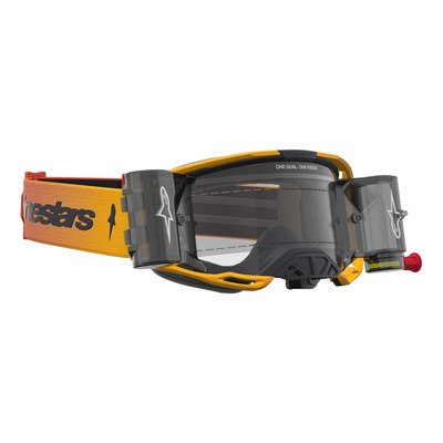 Masque cross Alpinestars Vision 8 Amber fire red/black – Clear