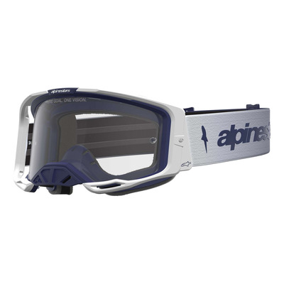 Masque cross Alpinestars Vision 8 Amber navy/white – Clear