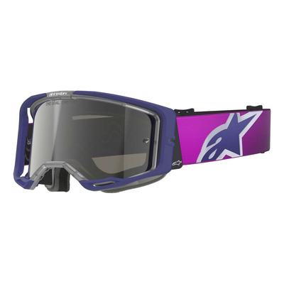 Masque cross Alpinestars Vision 8 Corp purple/light gray – Iridium silver