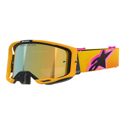 Masque cross Alpinestars Vision 8 Corp orange/yellow/pink – Iridium or