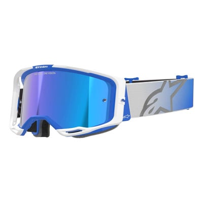 Masque cross Alpinestars Vision 8 Corp blue/white – Iridium Blue