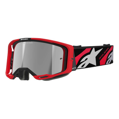 Masque cross Alpinestars Vision 8 Luar red/black – Iridium Silver