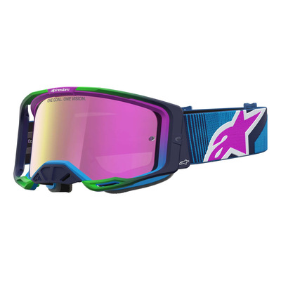 Masque cross Alpinestars Vision 8 Maven blithe blue/purple – Iridium pink