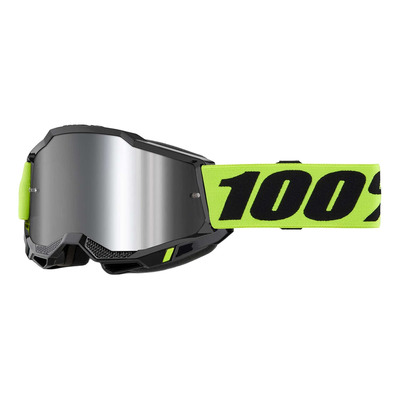 Masque cross enfant 100 % Accuri 2 jaune fluo – Iridium silver