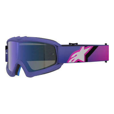 Masque cross enfant Alpinestars Vision Youth Corp purple/fluo pink – Iridium blue