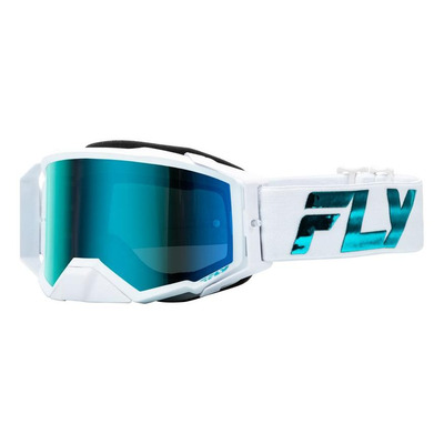 Masque cross Fly Racing Zone Pro Elite Legacy blanc/bleu