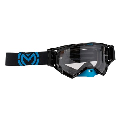 Masque cross Moose Racing XCR Galaxy bleu/noir – écran clair