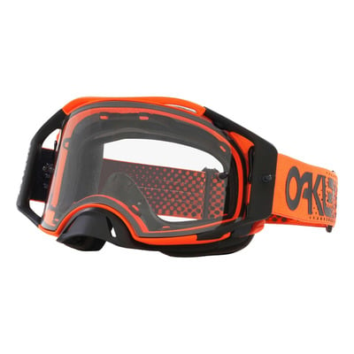 Masque cross Oakley Airbrake MX Moto orange B1B - écran clair