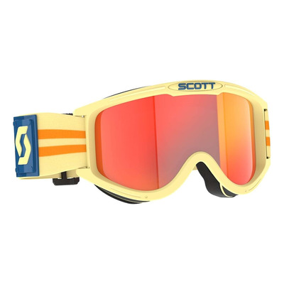 Masque cross Scott 89X Era beige|écran iridium orange