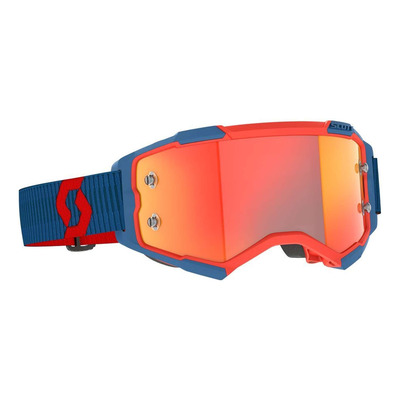 Masque cross Scott Fury dark blue/neon red - orange chrome works