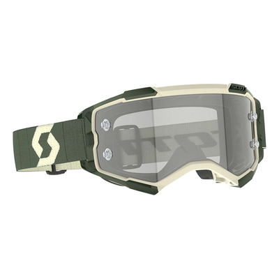 Masque cross Scott Fury LS khaki/green – Écran light sensitive grey works