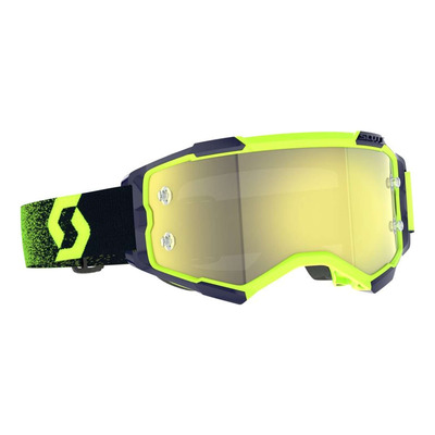 Masque cross Scott Fury vert fluo - écran jaune iridium