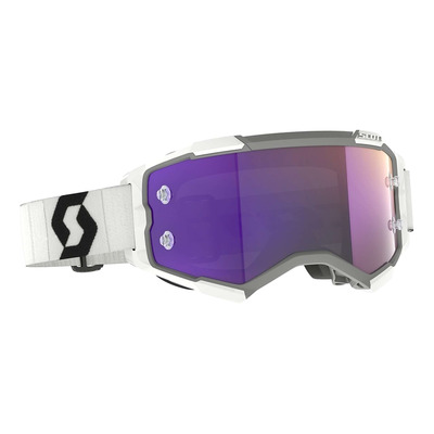 Masque cross Scott Fury white/black – Écran purple chrome works