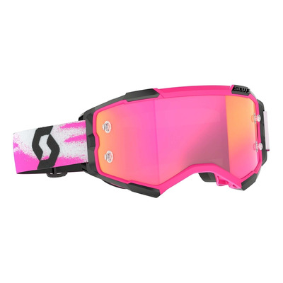Masque cross Scott Fury zebra black/pink – Écran pink chrome works