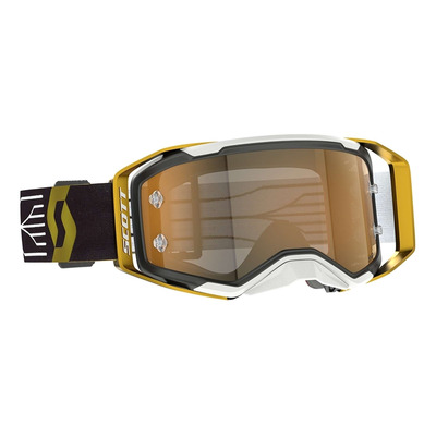 Masque cross Scott Prospect 2.0 AMP Chrome black/gold – Écran iridium or works