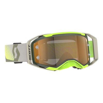 Masque cross Scott Prospect 2.0 AMP Chrome kaki green/neon yellow – iridium or