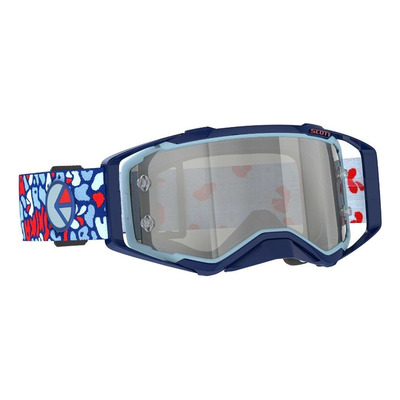 Masque cross Scott Prospect X Ethika blue/red - silver chrome works