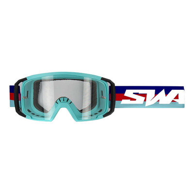 Masque cross Swaps Scrub V2 bleu/rouge/turquoise écran transparent
