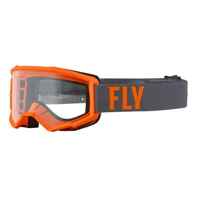 Masque Fly Racing Focus gris/orange- écran transparent