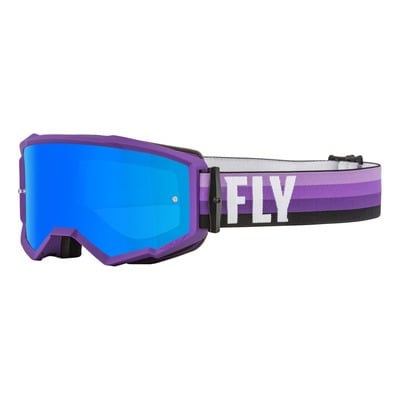 Masque Fly Racing Zone violet/noir- écran iridium bleu/fumé