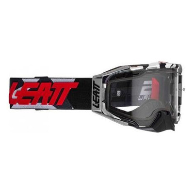 Masque Leatt Velocity 6.5 Enduro noir/rouge - Écran transparent