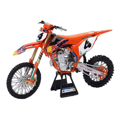Moto miniature New Ray KTM 450 SX-F Factory Racing Team N°4 C. Sexton Échelle 1/6° Orange