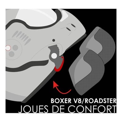 Mousses de joues Roof pour casque RO5 Boxer et Roadster