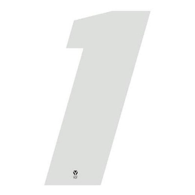 Numéro 1 YCF hauteur 11 cm blanc (3 pièces)