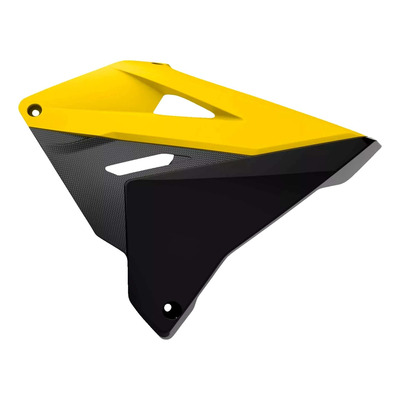 Ouïes de Radiateur POLISPORT RESTYLING Édition 2022 Jaune / Noir - Suzuki 125 / 250 RM 01-08