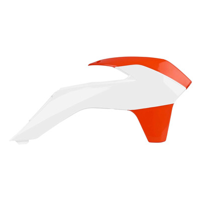 Ouïes de Radiateur POLISPORT Type Origine Blanc / Orange - KTM EXC / EXCF 14-16