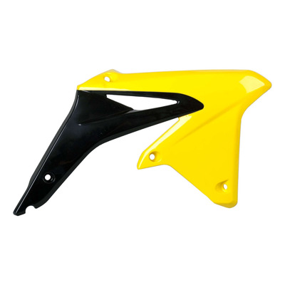 Ouïes de Radiateur POLISPORT Type Origine Jaune / Noir - Suzuki 450 RMZ 08-17