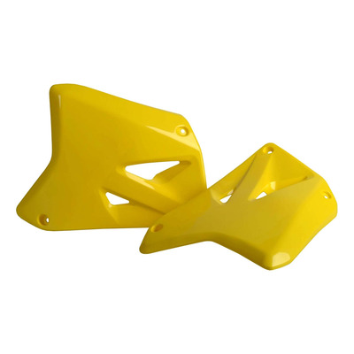 Ouïes de Radiateur POLISPORT Type Origine Jaune - Suzuki 125 / 250 RM 01-08