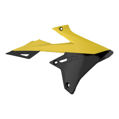 Ouïes de Radiateur POLISPORT Type Origine Jaune / Noir - Suzuki 450 RMZ 18-25