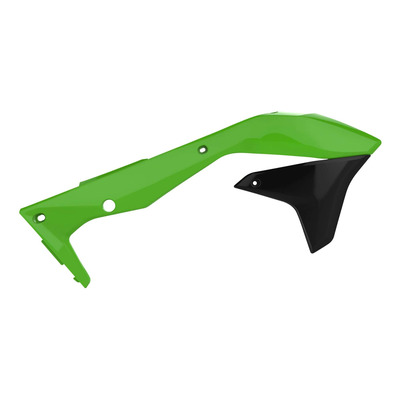 Ouïes de Radiateur POLISPORT Type Origine Vert / Noir - Kawasaki 450 KXF 16-18