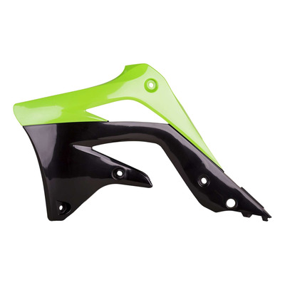 Ouïes de Radiateur POLISPORT Type Origine Vert / Noir - Kawasaki 450 KXF 12-15