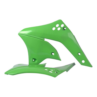 Ouïes de Radiateur POLISPORT Type Origine Vert - Kawasaki 250 KXF 06-08
