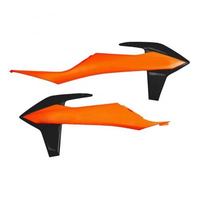 Ouïes de radiateur UFO KTM 125 SX 19-22 orange/noir (couleur origine 20)