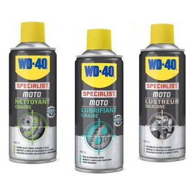 Pack de 3 sprays WD40 Specialist Moto Tripack