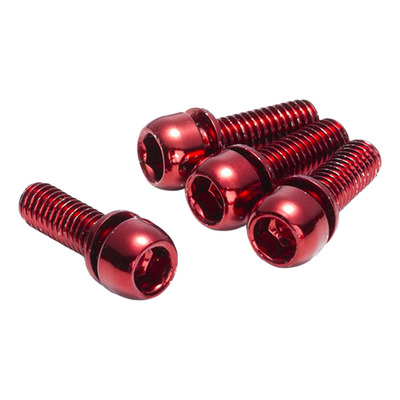 Pack visserie étrier frein Reverse M6 x 18mm rouge